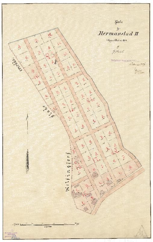 Esikatselukuva: Karta Öfver Hermanstad Ii
	
		W.O.Lille 1894