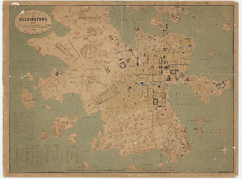 Esikatselukuva: Helsingin Asemakaava
	
		Korttelit ja tontit numeroitu, vuokratontit. Suunnitelma, ei välttämättä toteutunut
