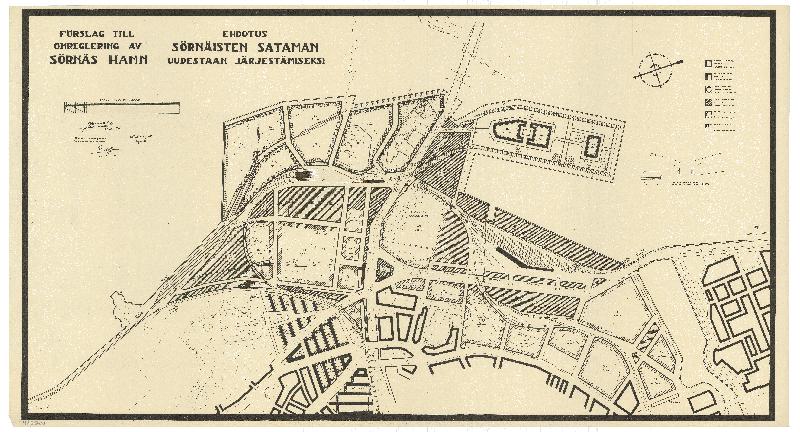Esikatselukuva:&nbsp;Ehdotus Sörnäisten sataman uudestaan järjestämiseksi
	
		Suunnitelma, ei välttämättä toteutunut