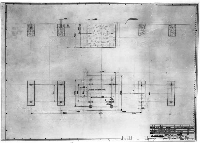 Esikatselukuva: Koneen Perustus, Epäkeskopuristin 10 Ton.
	
		Ät.58.1