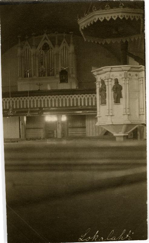 Esikatselukuva:&nbsp;Lokalahden kirkko
	
		Kuva kirkkosalista urkuparvelle päin