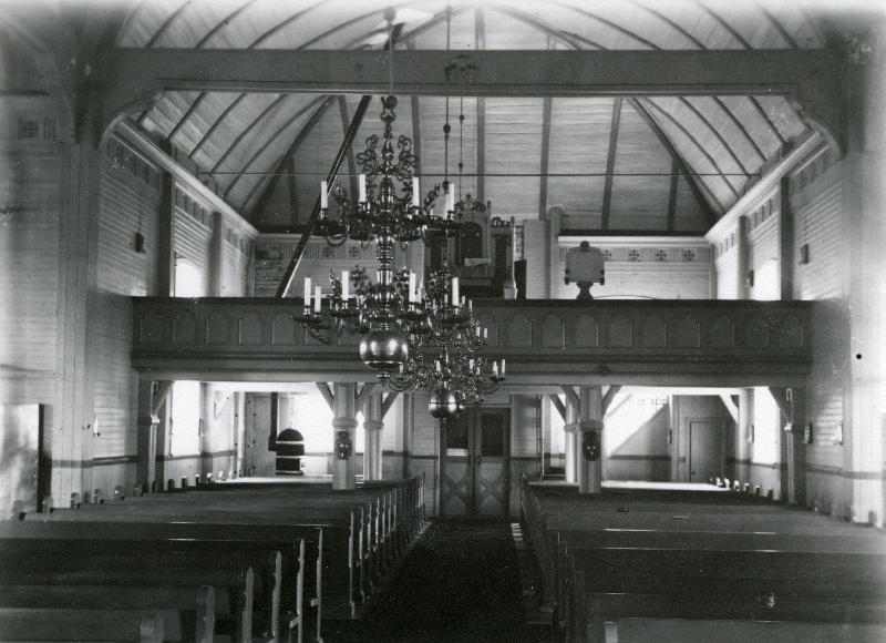 Esikatselukuva:&nbsp;Rantsilan kirkko
	
		Kuva kirkkosalista urkuparvelle päin