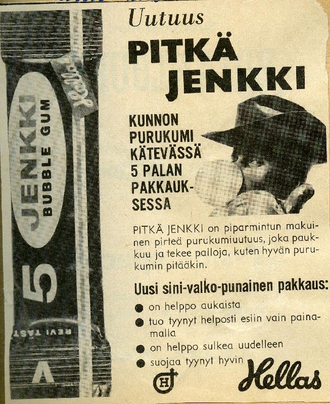 Esikatselukuva: Pitkä jenkki -purukumi