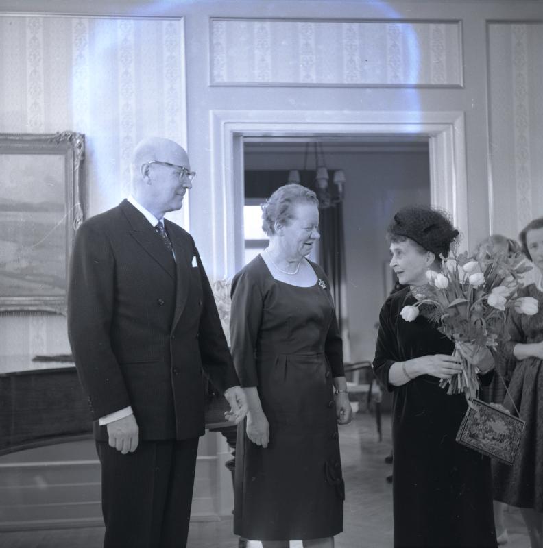 Esikatselukuva:&nbsp;Tyyne Leivo-Larsson ja presidenttipari
	
		Presidentti Urho ja rouva Sylvi Kekkosen valtiovierailu Norjaan 8.-10.3.1961. Presidenttipari ja ...