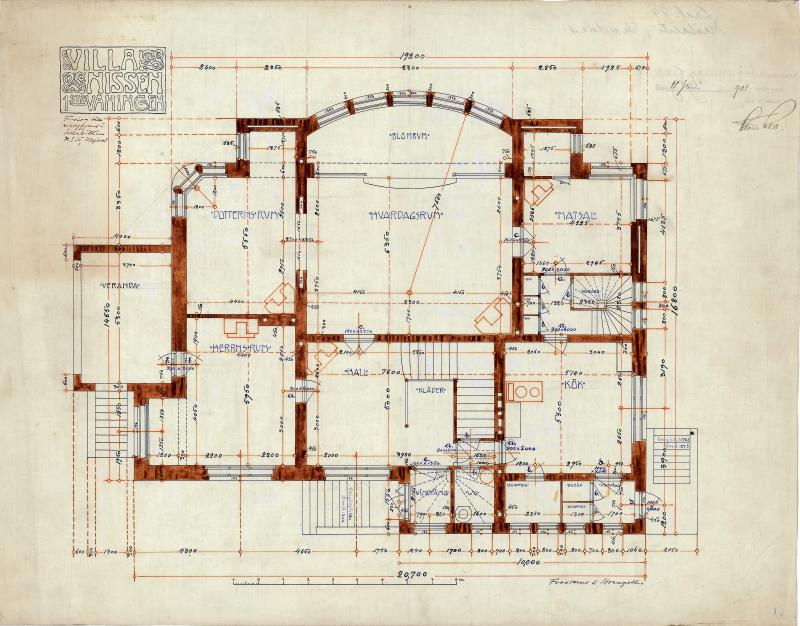 Esikatselukuva:&nbsp;Meilahden Huvila-alue, 15 Ekudde, pohjapiirros