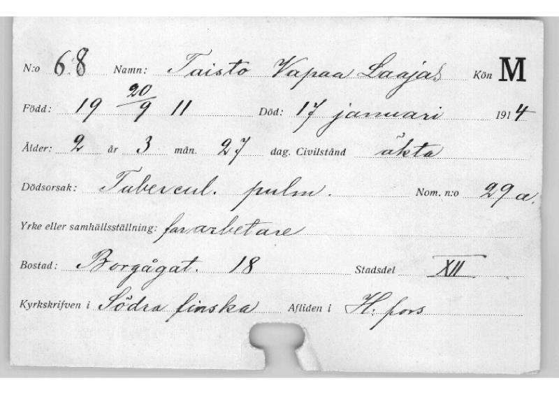 Esikatselukuva:&nbsp;Kuolleiden kortisto 1914 Laaja - Lambru