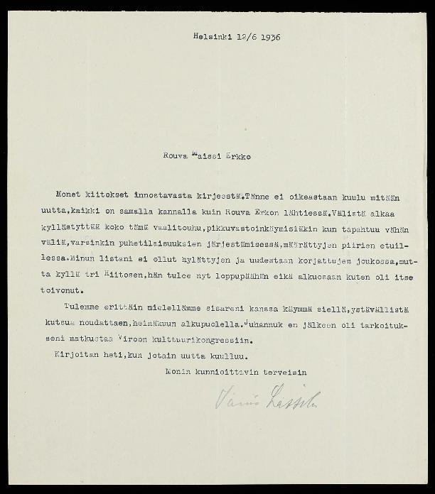Esikatselukuva: Lassila Väinö
	
		Lassila Väinö (Helsinki) S: 12.6.1936