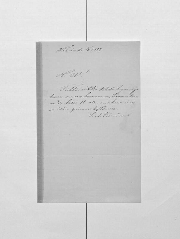 Thumbnail: Keinänen, S.A.
	
		Keinänen, S.A. (Helsinki): S: 5.5.1883.
