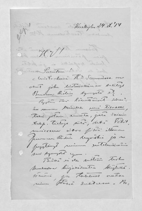 Esikatselukuva: Arokallio, Gustaf
	
		Arokallio, Gustaf (Kurkijoki): S: 24.10. ja 14.11.1914, 25.9.1915 sekä yksi päiväämätön kirje.