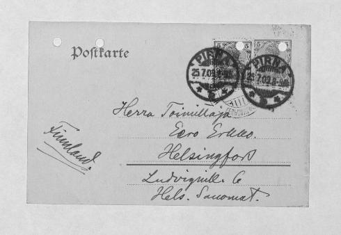 Esikatselukuva: Blomstedt, Kaarlo
	
		Blomstedt, Kaarlo (Kauniainen): S: 24.7. (Pirna a.d. Elbe), 28.7. (Pirna a.d. Elbe), 11.8.1909 (S...
