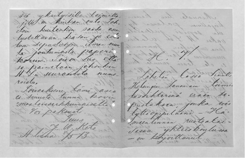 Esikatselukuva: Keto, J. W.
	
		Keto, Jaakko William (J. W.)  (Hämeenlinna): S: 8.5.1913.