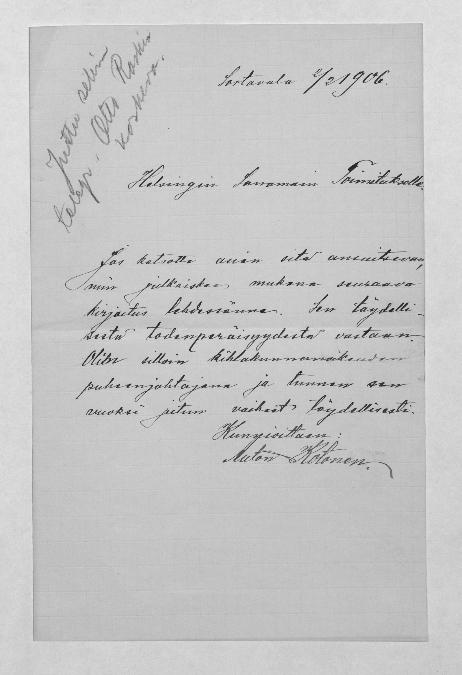 Esikatselukuva: Kotonen, Anton
	
		Kotonen, Anton (Sortavala): S: 2.2.1906, 3.7., 12.12 ja 18.12.1917.