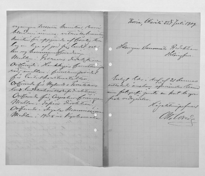 Esikatselukuva: Wrede, Otto
	
		Wrede, Otto (Koria): S: 23.7.1909 ja 30.9.1912.