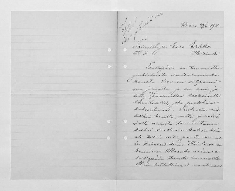 Esikatselukuva:&nbsp;Ignatius, Gustaf 
	
		Ignatius, Gustaf (Vaasa): S: 29.8.1911.