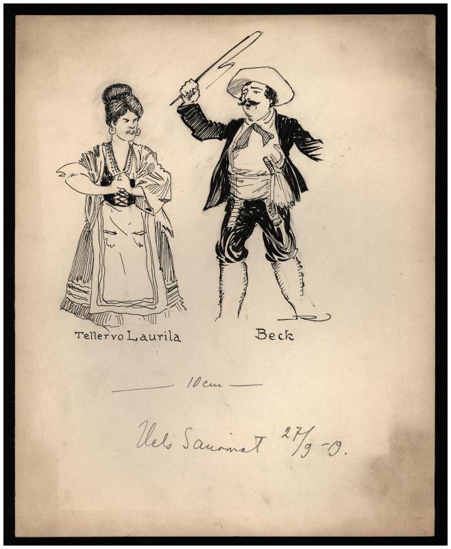 Esikatselukuva:&nbsp;HS 28.9.1919 Suomalainen Ooppera: Cavalleria Rusticana (Beck, af Enehjelm, Erna Gräsbeck, Tellervo Laurila)
	
		Rafael Rindellin piirros, HS 28.9.1919 Suomalainen Ooppera: Cavalleria Rusticana (Beck, af Enehje...