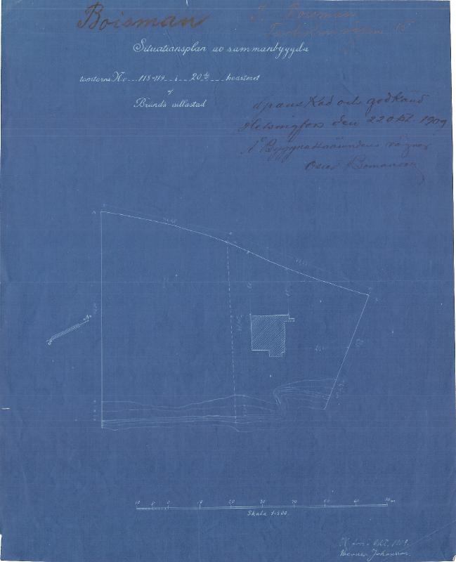 Esikatselukuva:&nbsp;Vähäniityntie 15, entinen Turholmantie 15, asemapiirros