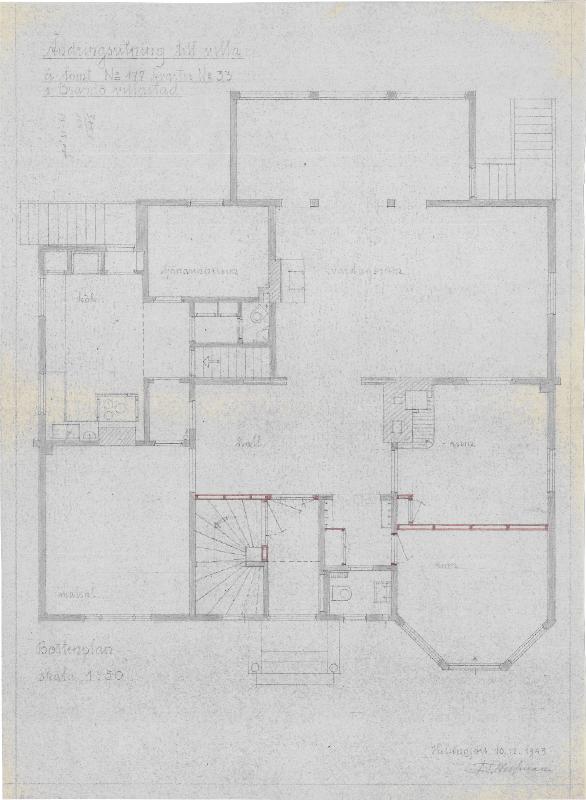 Esikatselukuva:&nbsp;Kulosaaren puistotie 32, entinen Herttonääsin Valtatie 34, pohjapiirros