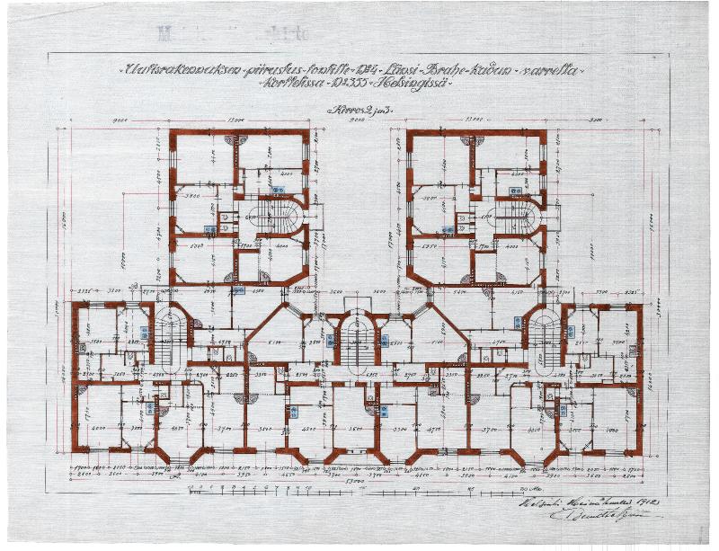 Esikatselukuva: Läntinen Brahenkatu 4A JA 4B, pohjapiirros