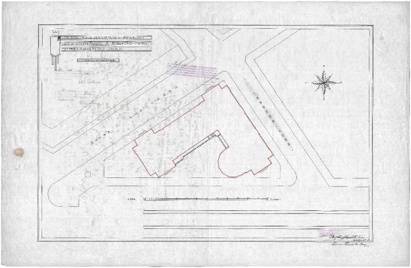 Esikatselukuva:&nbsp;Hakaniemen tori, kauppahalli, asemapiirros