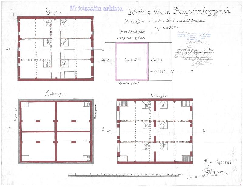 Esikatselukuva: Ankkurikatu 3, (8/186/3), asema- ja pohjapiirros