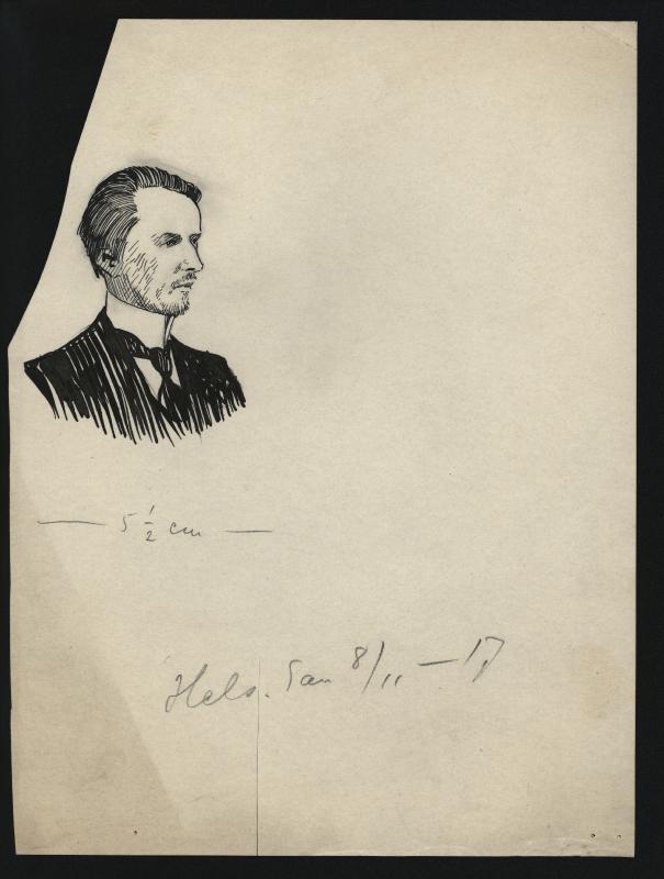 Esikatselukuva: HS 9.11.1917 Eino Kalima
	
		8.11.1917, signeeraamaton, Eino Kalima  (vuoteen 1906 Landgren, 19. huhtikuuta 1882 Sääminki – 14...