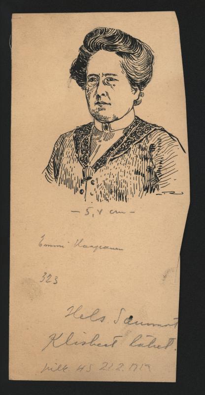 Esikatselukuva: HS 21.2.1919 Opettajatar Emmi Haapanen
	
		Emmi (Emilia) Haapanen (1866 Jalasjärvi – 1947 Vaasa) oli suomalainen näytelmäkirjailija. Hän käy...