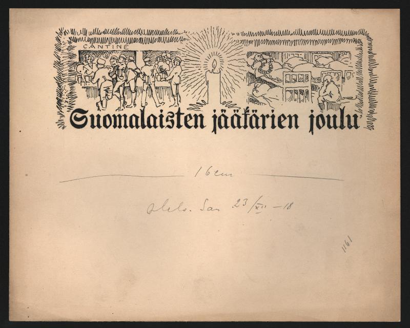???resource.thumbnail???: HS 23.12.1918 Suomalaisten jääkärien joulu
	
		1 piirustus, signeeraamaton