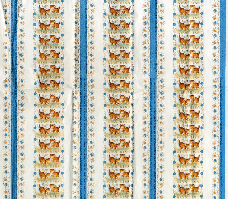 Thumbnail: Kiss Kiss -makeisen käärepaperi
	
		Fazer. Kaksi kissaa