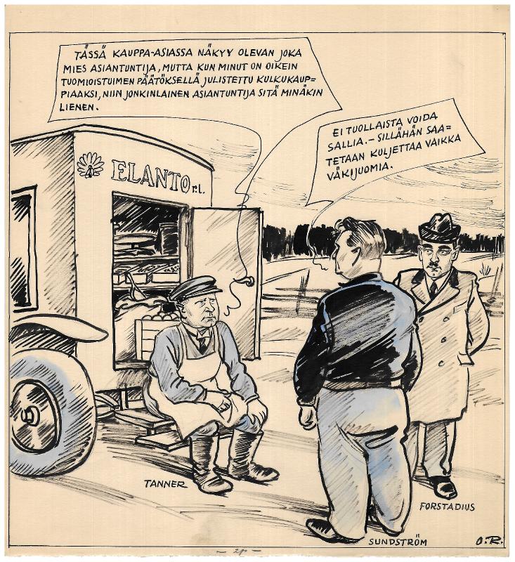 Esikatselukuva: Päivän piirtoja HS:lle (7.2.1934), nro 422
	
		Päivän piirtoja HS:lle (7.2.1934), nro 422
Väinö Tanner, Bruno Sundström (myöh. Salmiala) , Hjal...