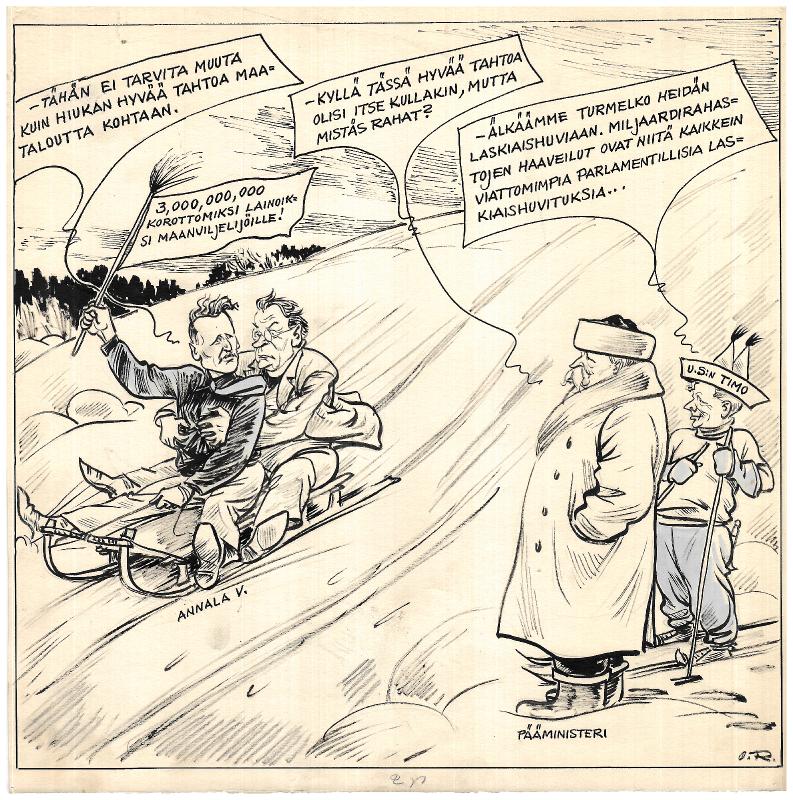 ???resource.thumbnail???: Päivän piirtoja HS:lle (11.2.1937) nro. 1219
