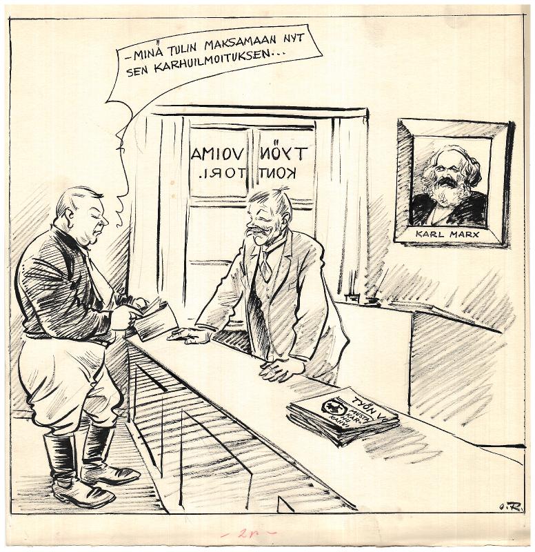 Esikatselukuva:&nbsp;Päivän piirtoja HS:lle (14.3.1937) nro. 1246