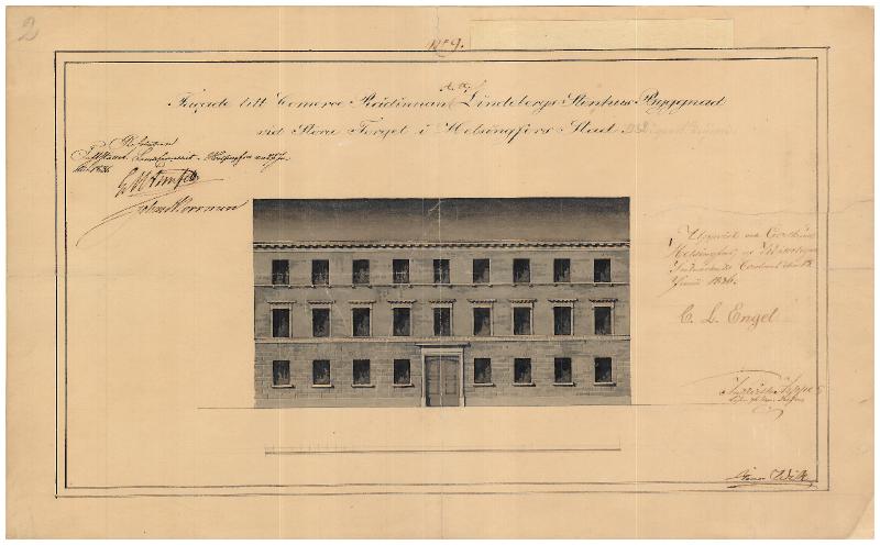 Esikatselukuva: Aleksanterinkatu 22, julkisivupiirustus