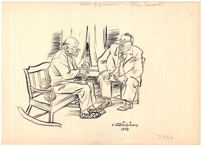 Esikatselukuva: Päivän piirtoja HS:lle (8.3.1949)