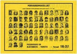 Esikatselukuva: Porvariopiskelijat
	
		Kaksipuoleinen juliste (01625a ja 01625b). 195. Risto Alikoski. 196 Mirjami Antola. 197. Mauri Ha...