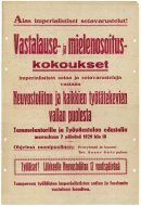 Esikatselukuva: Alas imperialistiset sotavarustelut! Vastalause- ja mielenosoituskokoukset imperialistista sotaa ja sotavarusteluja vastaan. Neuvostoliiton ja kaikkien työtätekevien vallan puolesta.