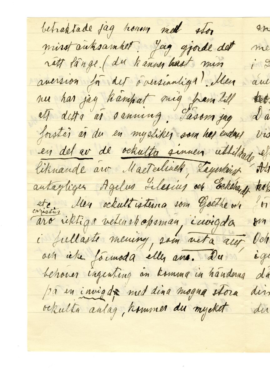 Thumbnail: Brev från Edith Södergran till Hagar Olsson
	
		Brev från Edith Södergran till Hagar Olsson 6 januari 1920.