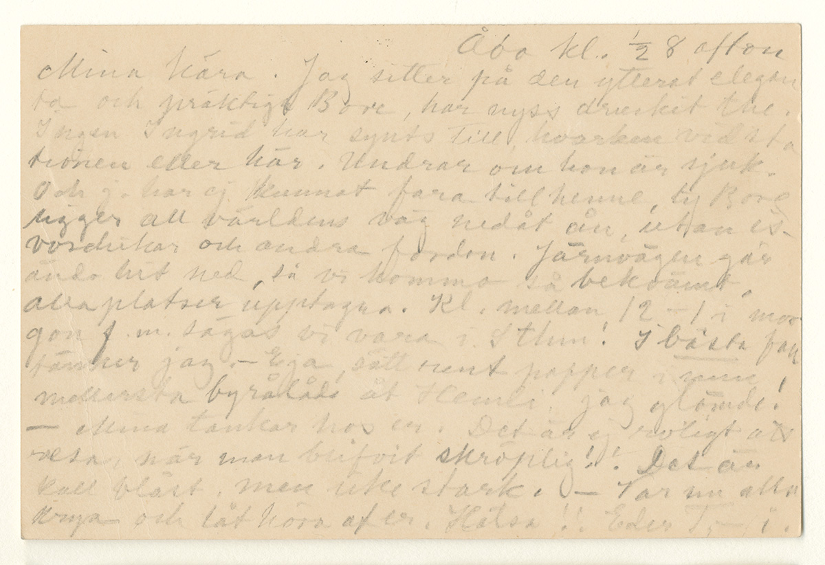 Esikatselukuva: Brev från Toini Topelius till Zacharias Topelius
	
		Brev från Toini Topelius till Zacharias Topelius med flera, februari 1898.