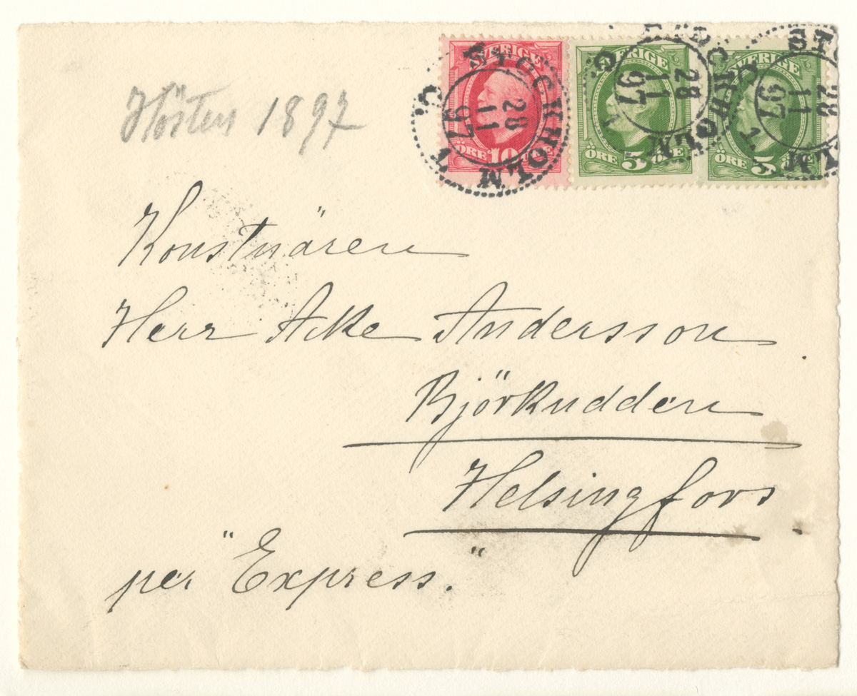???resource.thumbnail???: Kuvert till Johan Axel Gustaf Acke
	
		Del av kuvert till Johan Axel Gustaf Acke 28.11.1897.