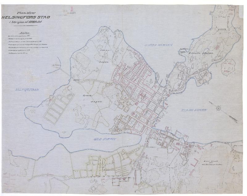 Esikatselukuva:&nbsp;Plan öfver Helsingfors stad i början af 1800 talet
	
		1800 -luvun alkupuoli