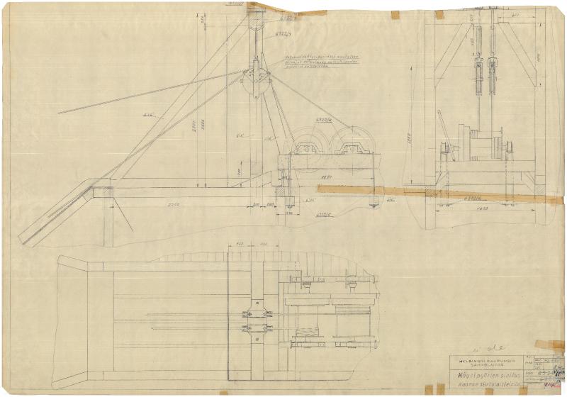 Esikatselukuva:&nbsp;Köysipyörien sijoitus kuonansiirtolaitteisiin