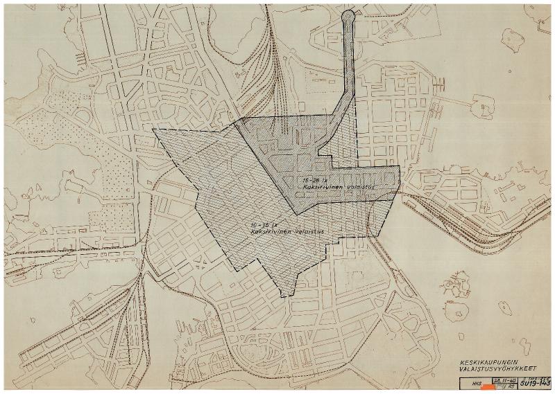 Esikatselukuva:&nbsp;Keskikaupungin valaistusvyöhykkeet