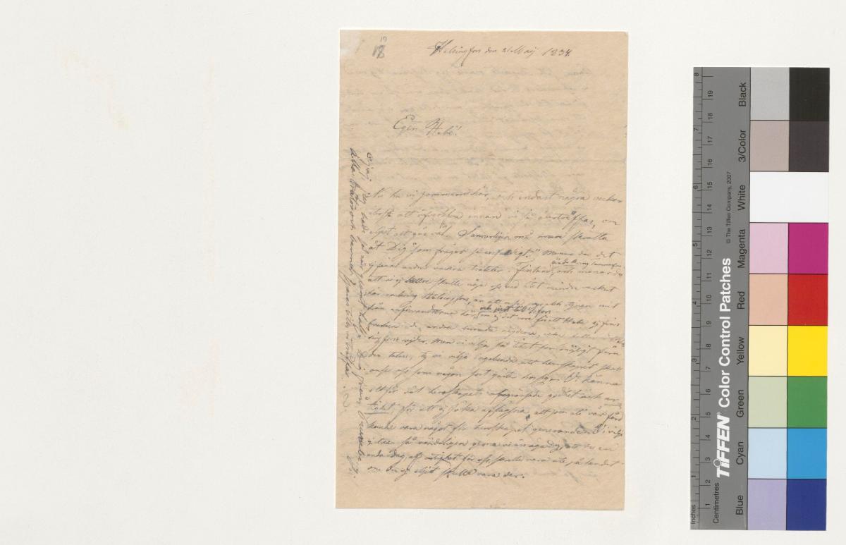 Esikatselukuva: Brev till Augusta Lundahl från Fredrika Runeberg