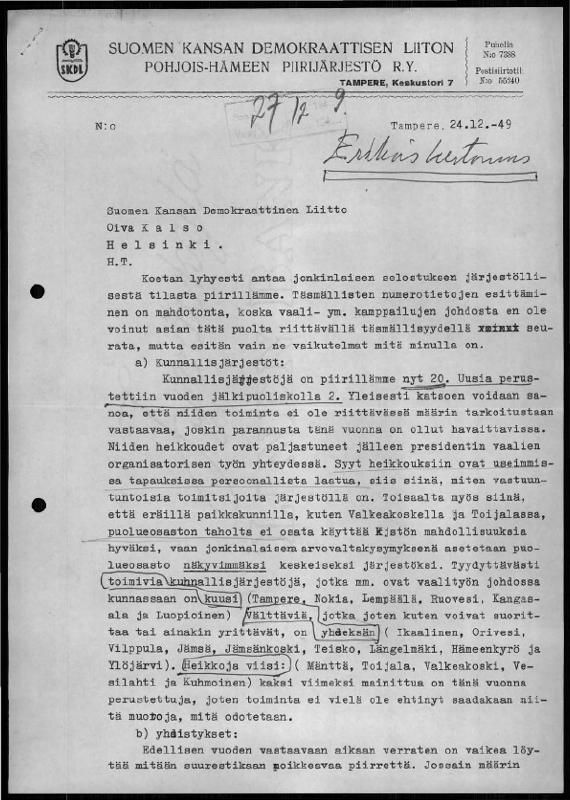 Esikatselukuva:&nbsp;SKDL_jarjestojaosto_piirijarjestot_toimintakertomukset_Pohjois-Hame_1949_1955_1.pdf