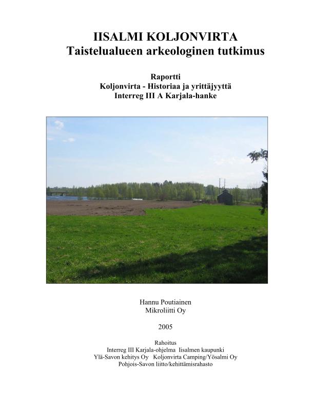 Esikatselukuva: Iisalmi Koljonvirta. Taistelualueen arkeologinen tutkimus