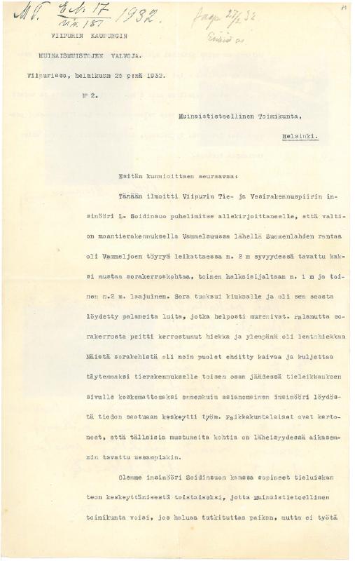 Esikatselukuva:&nbsp;Vammeljoki. Tarkastus 1932