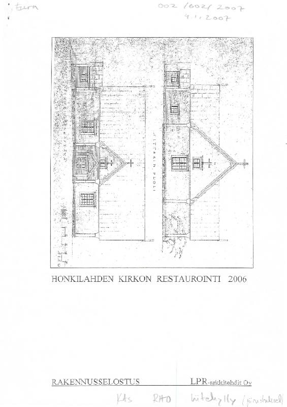 Esikatselukuva:&nbsp;Honkilahden kirkko, restaurointi 2006