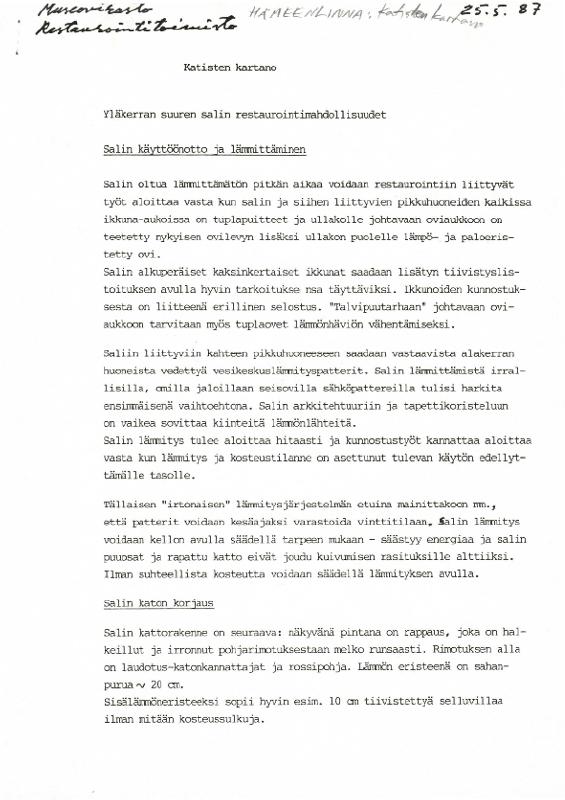 Esikatselukuva: Katisten kartano