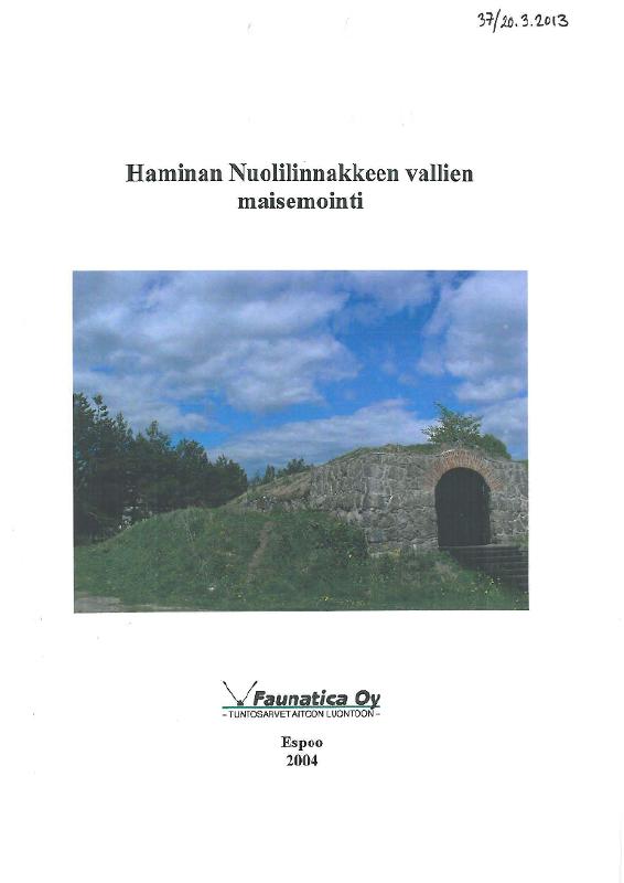 Esikatselukuva: Haminan Nuolilinnakkeen vallien maisemointi