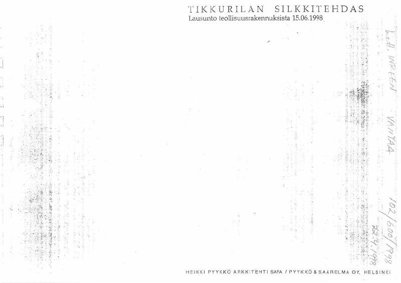 Esikatselukuva: Tikkurilan silkkitehdas