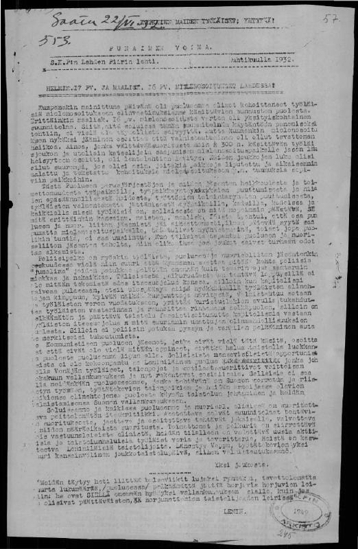 Esikatselukuva: Punainen Voima huhtikuu/1932